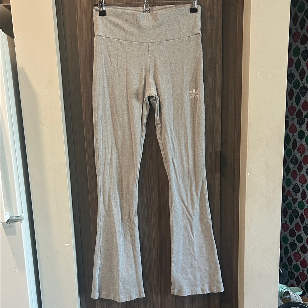 Adidas Kids Light Gray Flared Leggings